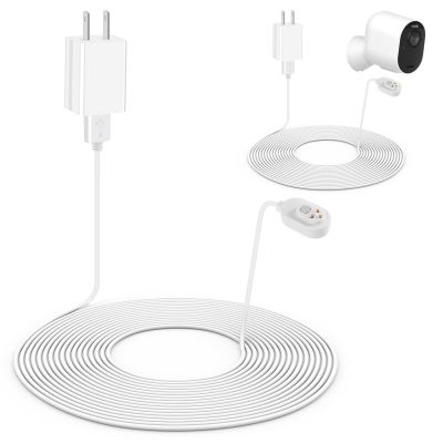 2Pack Arlo Camera Charger Outdoor&Indoor, Power Cord for Arlo 3/4 Pro 5S 2K, Arlos Ultra/Ultra 2, Go 2 16ft/5m Weatherproof Outdoor Charging Cable with Quick Charge Adapter