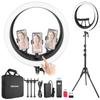 NEEWER 19 inch 2.4G Ring Light with Stand, 3 Phone Holders, 2.4G USB Transmitter for Mac/PC Remote Control, Touch Panel, Smooth Dimming at 1%, 3200K-5600K for Selfie TikTok Live Streaming Zoom, RP19H view 1