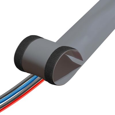 Rubber Bond Carpet Cord Cover Strips - Carpet Cord Hider for Easy Cable Management - 6"x48" Cord Covers for Wires on Floor - Low Profile Carpet Cable Cover - Floor Wire Cover for Carpet - Grey