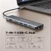 7 in 1 USB C Hub Bundle with USB-C to USB 3.0 Female Adapter view 2