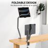 KU XIU Aluminum Alloy Tablet Stand for Desk, Adjustable Foldable Arm Holder Mount Compatible with iPad 10/9th, iPad 13/12.9/11'' Pro Air Mini, Portable Monitor 7-15.6'', Samsung Galaxy Tab S9/FE/A9/S6 view 4
