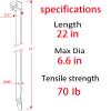 Zip Ties 22 inch Black 70lb Tensile Strength UV Resistant Large cable Ties for indoor and outdoor use Awnings Tying Branches Bundling of Crops Fixed Water Pipes 80 Pack view 2