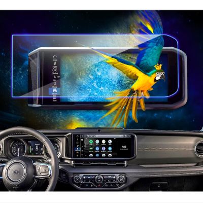 EUEKY for 2025 jeep gladiator screen protector for 2025 jeep wrangler screen protector 12.3Inch 2024 2025 2026 (Rubicon Sahara Sport S Willys Sport )Tempered Glass HD 2024-2026 Wrangler JL/4xe/Gladiator Accessories