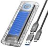 ORICO 40Gbps M.2 NVMe SSD Enclosure with Built-in Cooling Fan, Tool-Free External Hard Drive Enclosure, Support 2230 2242 2260 2280(M Key), Compatible with Thunderbolt 3/4 USB4/3.2/3.1/3.0/2.0-TCM2U4 view 1