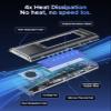 ORICO 40Gbps M.2 NVMe SSD Enclosure with Built-in Cooling Fan, Tool-Free External Hard Drive Enclosure, Support 2230 2242 2260 2280(M Key), Compatible with Thunderbolt 3/4 USB4/3.2/3.1/3.0/2.0-TCM2U4 view 4