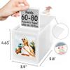 WINKINE Acrylic Polaroid Photo Frame & Film Storage Box for Polaroid i-Type/600/SX-70 Film/Instax Square Film, Instax Frame 4.2x3.5 with Sliding Lid, Wedding Guest Book Alternative, White, 2 Pack view 2