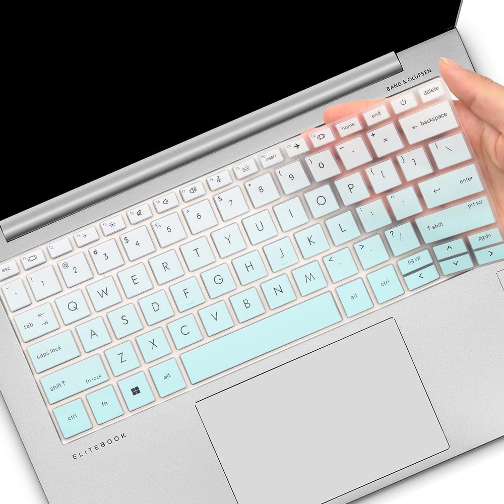 Keyboard Cover for HP EliteBook 830 835 840 845 1040 G9 G10 13.3 14 inch Laptop Accessories Keyboard Protective Skin (Not fit 840 845 1040 G8 G7 G6 G5 G4 G3)-OmbreMint