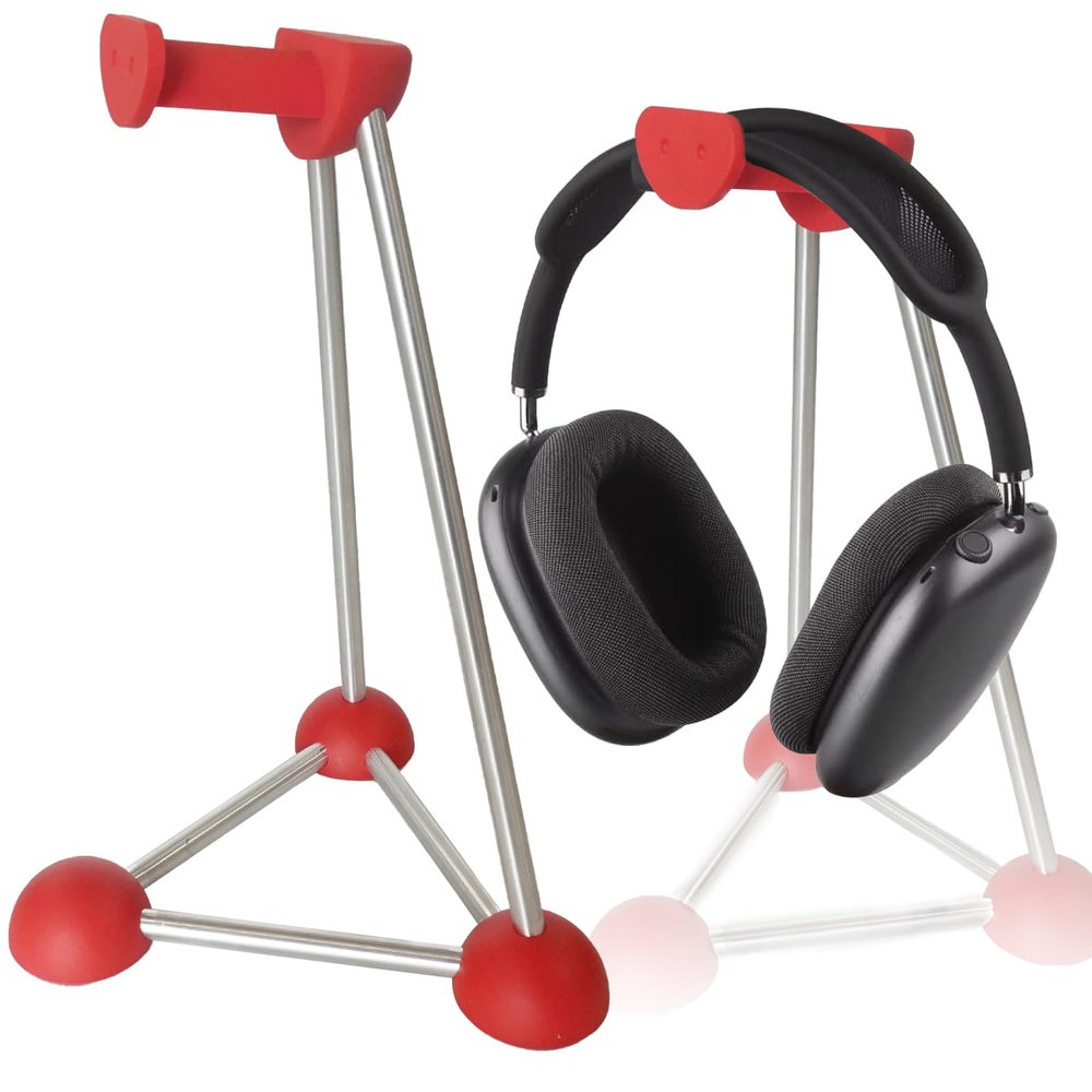 Headphone Stand, Desktop Headset Holder, Desk Earphone Stand, Gaming Headsets, for SteelSeries/Logitech/HyperX/Sony/Beats/Sennheiser/Anker/Xbox, and All Headphones. (red)