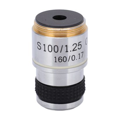 40X/60X/100X Achromatic Objective Lens, High Definition Magnification Objective Lens, High Magnification Objective Lens with Storage Bucket(S100/1.25 OIL-100X)