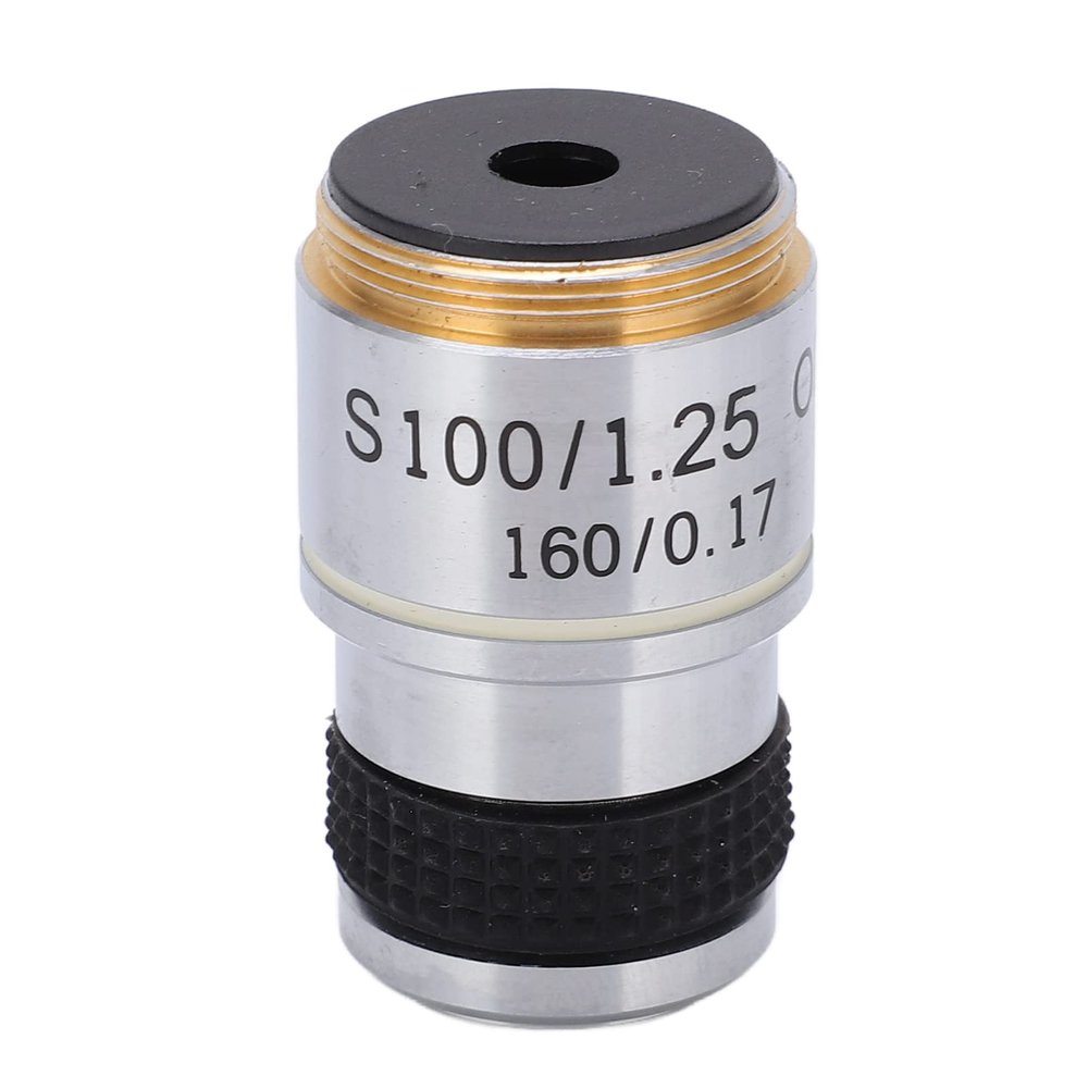 40X/60X/100X Achromatic Objective Lens, High Definition Magnification Objective Lens, High Magnification Objective Lens with Storage Bucket(S100/1.25 OIL-100X)