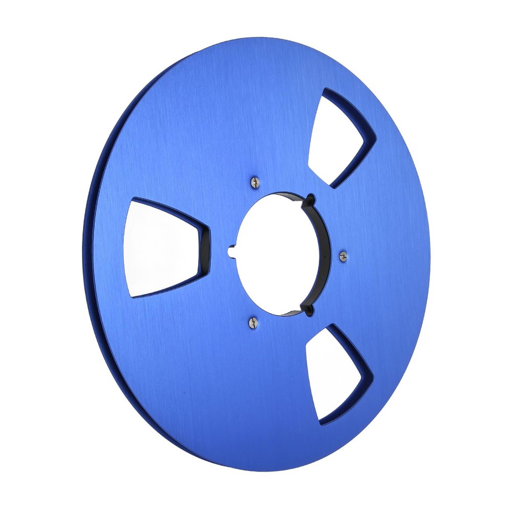 1/4 10.5 Inch Empty Take Up Reel to Reel for Pioneer, 3 Hole Empty Tape Reel, Aluminum Alloy Universal Opening Machine Part Sound Tape Takeup Reel for Pioneer (Blue)