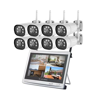 8CH 3MP Wireless WiFi Home Security Camera Kit with 8 Cameras, and 12.5-inch NVR Display, Outdoor 1296P HD Waterproof Surveillance Camera System with Audio, Night Vision and Motion Detection