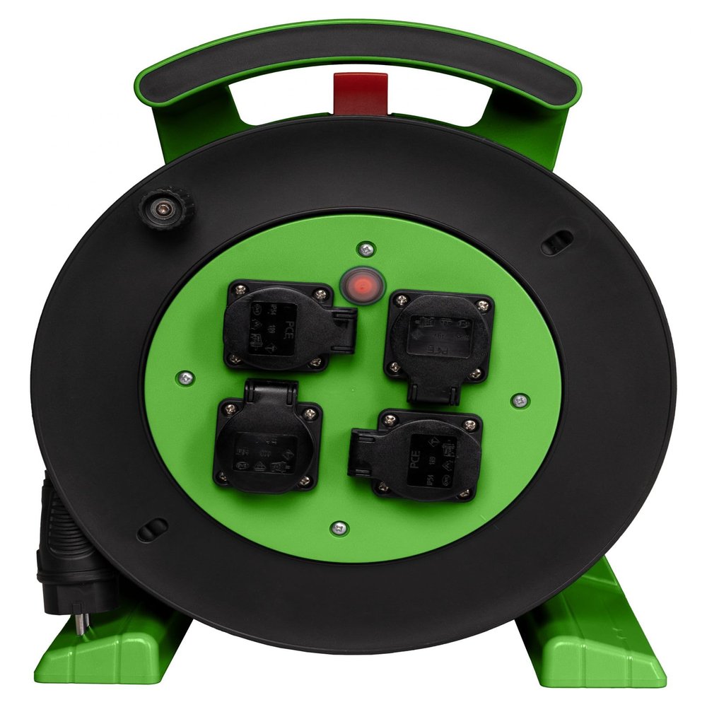 Jumbo Cable Reel 2.0 40 m H07RN-F 3G1.5 mm Black 4 Earthing Contact Sockets