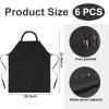 Liitrsh 12 Pc Hair Salon Accessories Set: 6 Aprons with Pockets, 6 Caps, Waterproof Apron for Hair Stylist & Home Use view 3