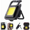 Yunseity COB Keychain Flashlight, 180 Degree Foldable Mini Keychain Work Light, High Brightness Portable Strong Magnetic LED Keychain Flashlight, USB Charging Portable Size, Aluminum Alloy view 2