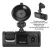 Dash Cam, 3 Lenses, 1080P, Simultaneous Video Recording While Driving, 170 Degree Angle, 2 LCD Screen, Auto Recorder with IR Night Emergency Storage view 4