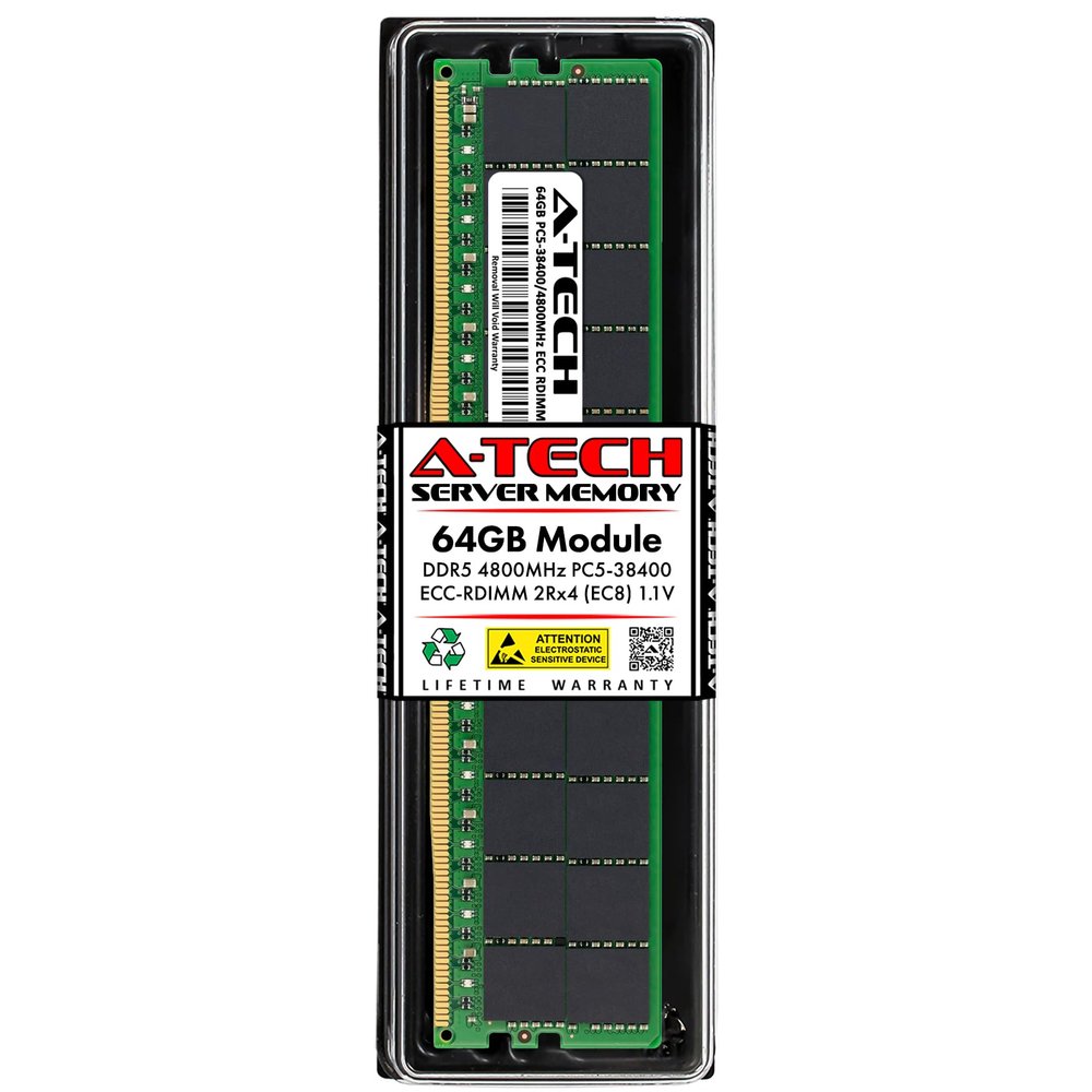 A-Tech 64GB RAM for HP Alletra 4110, 4120 | DDR5 4800MHz PC5-38400 EC8 RDIMM 2Rx4 ECC Registered Server Memory Upgrade