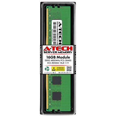 A-Tech 16GB RAM for Intel Xeon Platinum 8452Y, 8454H, 8461V, 8470N, 8480+, 8490H | DDR5 4800MHz PC5-38400 EC8 RDIMM 1Rx8 ECC Registered Server Memory Upgrade