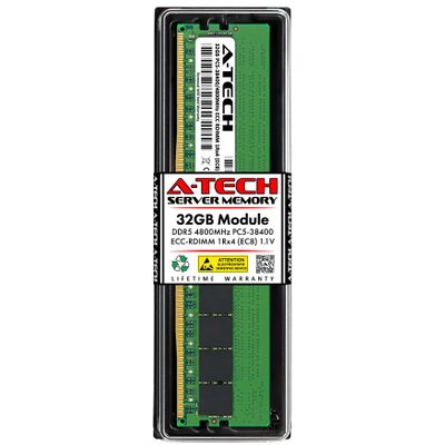 A-Tech 32GB RAM for Intel Xeon Platinum 8454H, 8458P, 8460H, 8468H, 8468V, 8470N | DDR5 4800MHz PC5-38400 EC8 RDIMM 1Rx4 ECC Registered Server Memory Upgrade