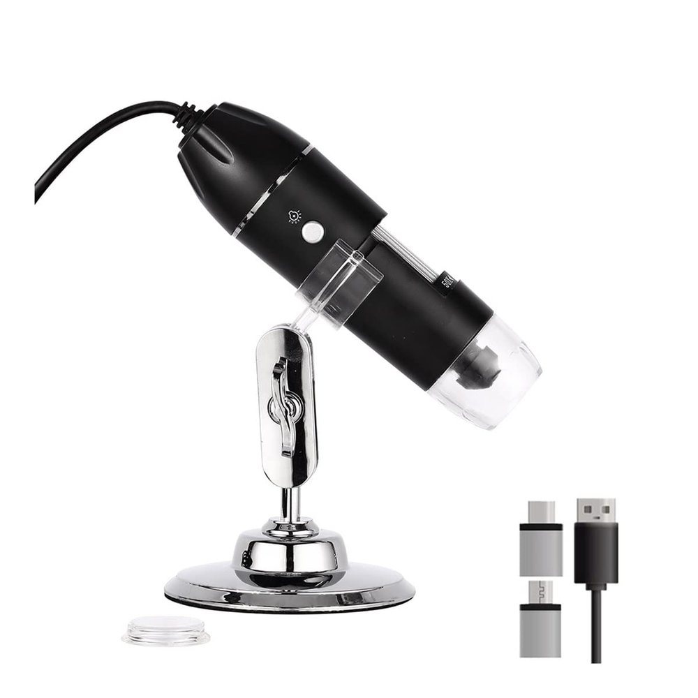 Lab Microscope Slides 1600X Digital Microscope Camera 3in1 Type-C USB Portable Electronic Microscope Microscope Parts