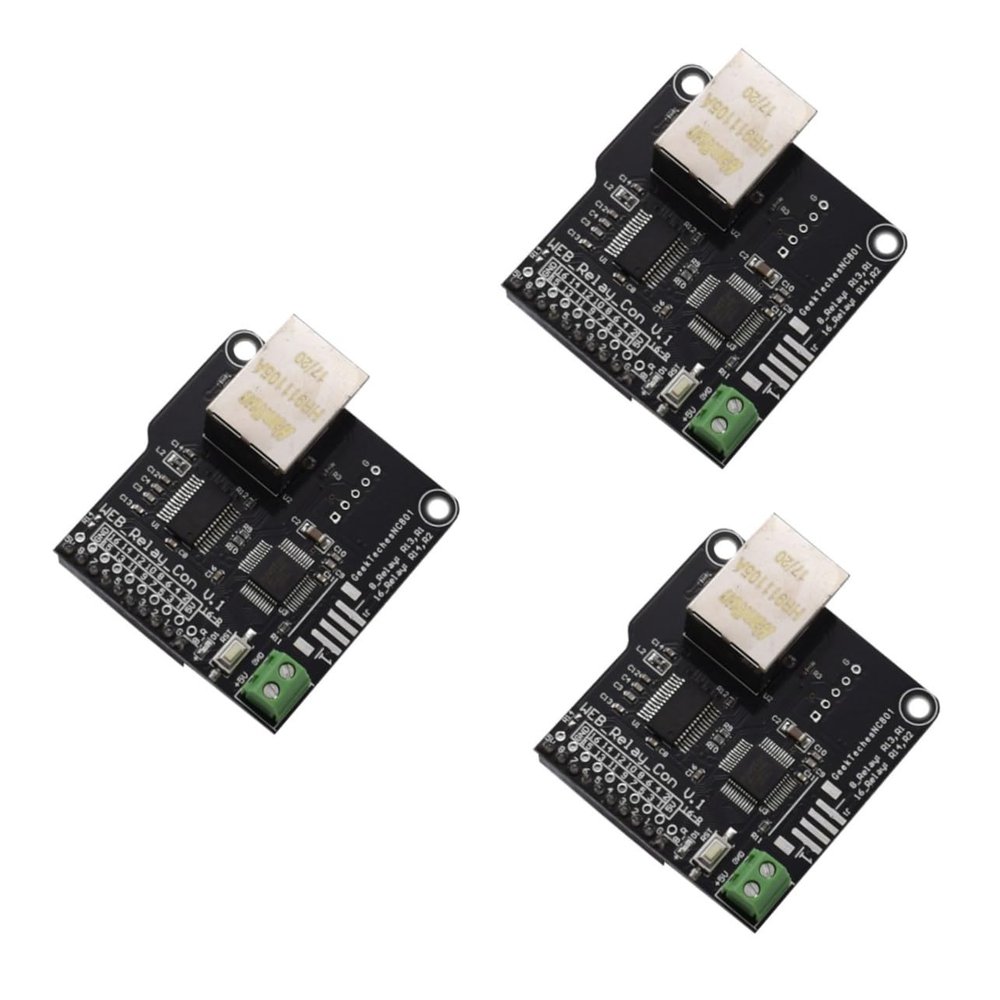 Hemobllo 3pcs Port LAN Wan Ethernet Module Board Channel Relay Networking Controller for IP Web Server Access