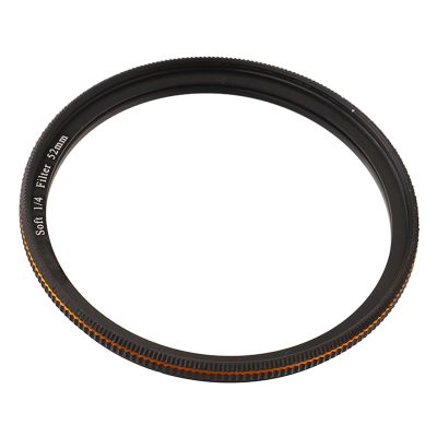 1/4 Soft Diffusion Filter, Matte Frosting Threaded Mist Dreamy Soft Diffusion Filter Optical Glass Easy to Install Knurling Technology for DSLR (52mm)