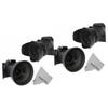 DOITOOL 2pcs Camera Lens Hood Petal Flower Rubber Design with Cleaning Cloth for Prevents Glare and Flare Easy Installation Suitable for Olympus and More view 1