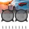 Unifizz 2pcs Car Grill Cover 6" Mesh Protector Car Speaker Cover Woofer Subwoofer Grill Black view 2