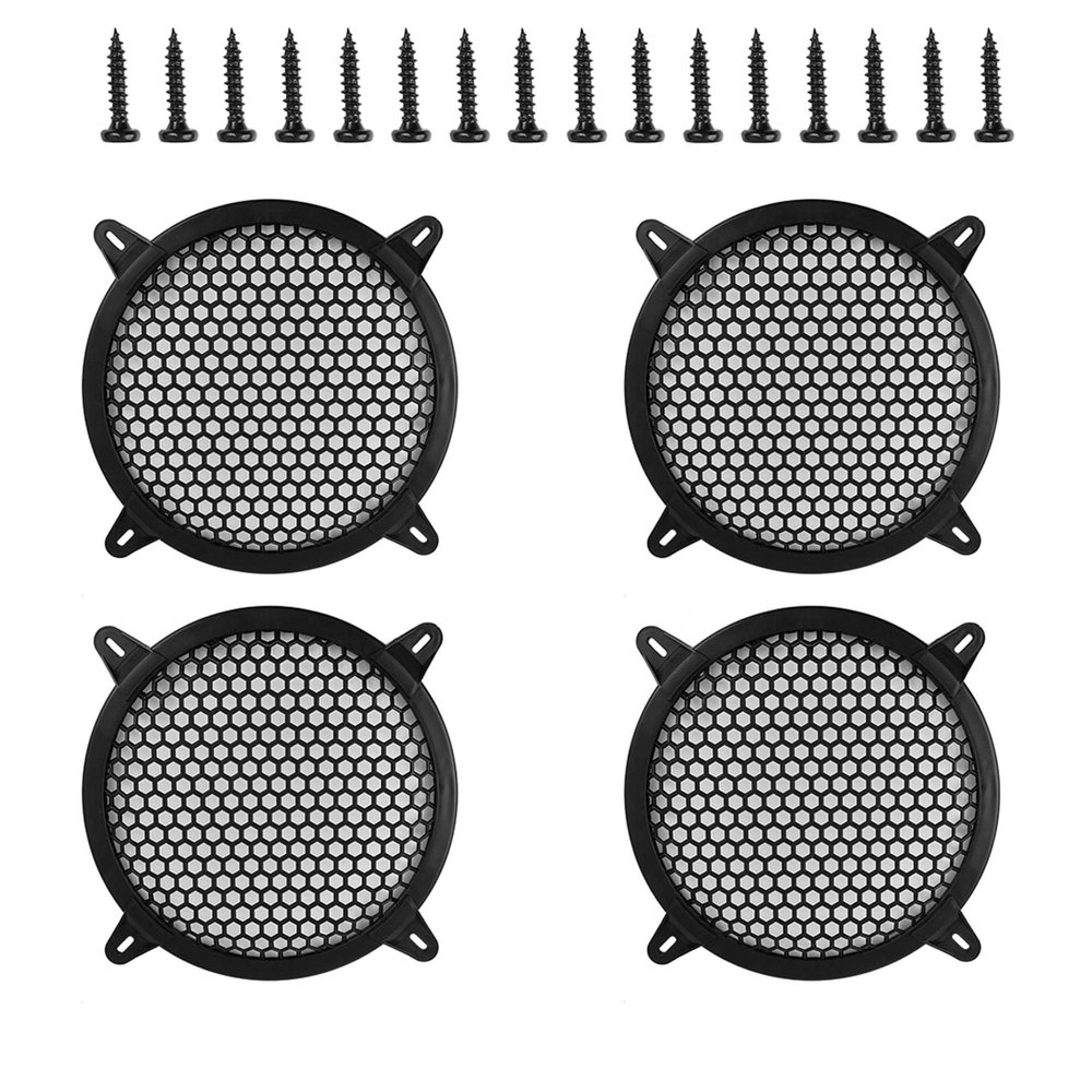 Unifizz 4pcs Car Grill Cover Mesh Protector Car Speaker Cover Woofer Subwoofer Grill 8 Inch