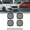 Unifizz 4pcs Car Grill Cover Mesh Protector Car Speaker Cover Woofer Subwoofer Grill 8 Inch view 2