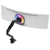 AVLT Single Monitor Arm Desk Mount for 34 to 57 in Screens  Fits One 44 lb Heavy Duty Monitor  Full Motion Height, Swivel, Tilt, Rotation  VESA 200x200, 200x100, 100x100, 75x75  Black view 1