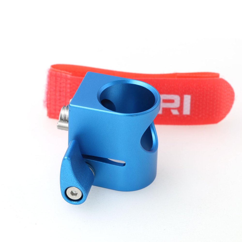 DRRI Tube Clip with 3/8 Screw for Universal 19mm Rod Clamp to ARRI RED Sony Camera Link Wireless Follow Focus Motor (Blue)