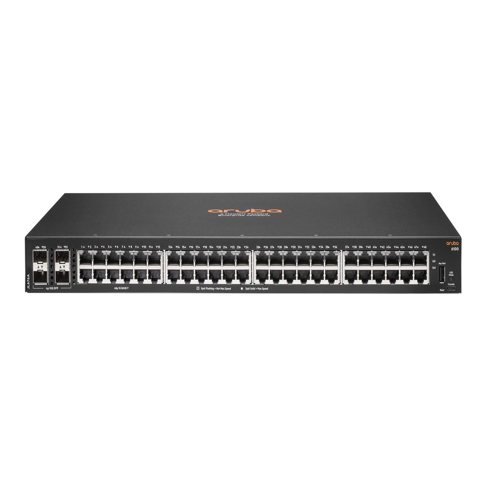 Aruba 6100 48G 4SFP+ Switch - JL676A#ABA US Localization/Cord (Renewed)
