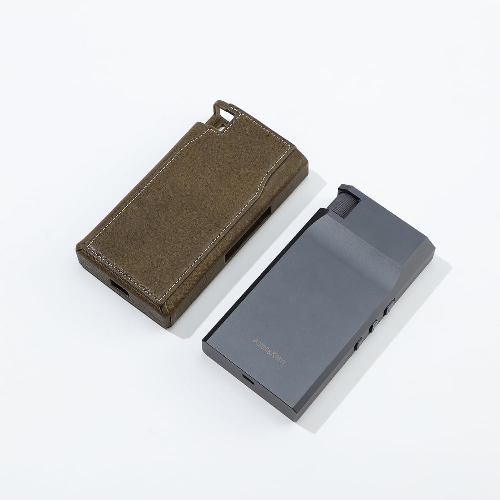Genuine Leather Protective Shell Skin Case Cover for iRiver Astell&Kern AK PA10 (Olive Green)