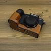 BMAOLLONGB X-S20 Case, Handmade PU Leather Half Camera Case Bag Cover Bottom Opening Version for Fujifilm X-S20 XS20 With Hand Strap (Black-A) view 3