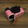 BMAOLLONGB X-S20 Case, Handmade PU Leather Half Camera Case Bag Cover Bottom Opening Version for Fujifilm X-S20 XS20 With Hand Strap (Pink) view 3