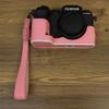 BMAOLLONGB X-S20 Case, Handmade PU Leather Half Camera Case Bag Cover Bottom Opening Version for Fujifilm X-S20 XS20 With Hand Strap (Pink) view 4