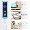 3Pack Remote Cover for Roku, Compatible with Hisense/TCL Roku TV Steaming Stick/Express, Silicone Protective Controller Universal Sleeve Skin Glow in The Dark Purple Blue Pink view 4