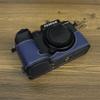 BMAOLLONGB X-S20 Case, Handmade PU Leather Half Camera Case Bag Cover Bottom Opening Version for Fujifilm X-S20 XS20 With Hand Strap (Blue) view 2