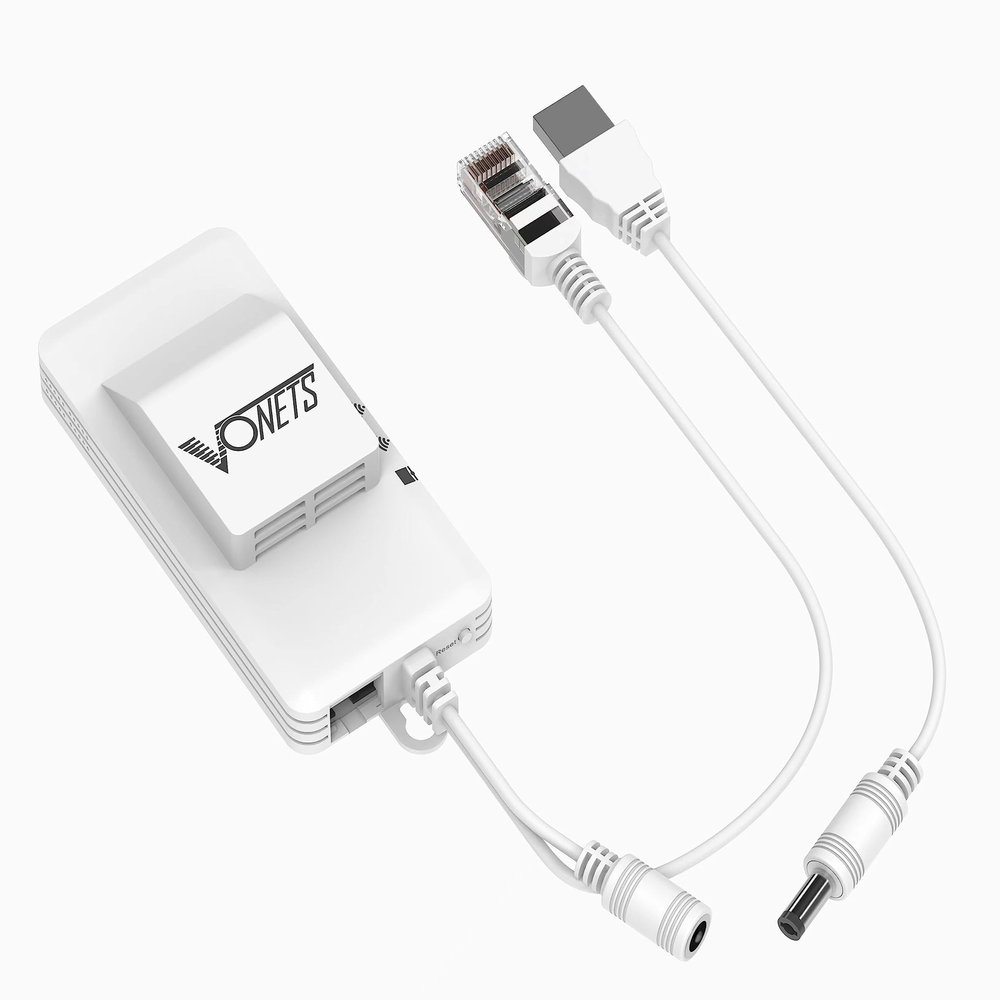 Vonets VAP11S-D232 2.4G+5G Mini Repeater/Wi-Fi Router/Serial Server 1200Mbps with RJ45 Ethernet Cable Good Partner for Security System, IP Device