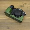 BMAOLLONGB X-S20 Case, Handmade PU Leather Half Camera Case Bag Cover Bottom Opening Version for Fujifilm X-S20 XS20 With Hand Strap (Green-A) view 3