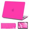 AKIT Compatible with MacBook Air 13 inch Case M1 2022-2020 2019 2018 A2337 A2179 A1932, [Ultra-Thin] Slim Matte Hard Shell Case&Screen Protector&Keyboard Cover for MacBook Air 13.3 inch 2020, Hot Pink view 1