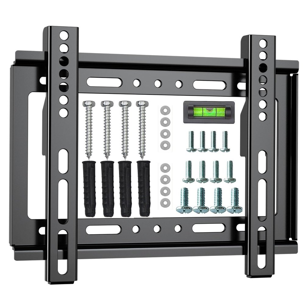 ASMXQY Fixed TV Wall Mount for 14-42 Inch Flat Screen TVs & Monitors, Universal Low Profile Mount, VESA Up to 200x200mm, Super Slim Position Bracket
