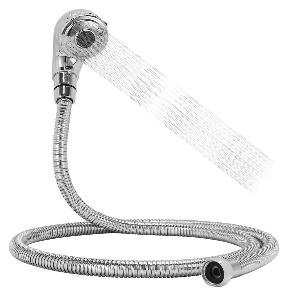 Garaook G1/2" Connector Shampoo Bowl Hose Sprayer Kit, 47 Inch Stainless Steel Shampoo Hose with Compact Spray Head to Attach Shampoo Bowl Faucet Vacuum Breaker Kit for Salon Sink & Shampoo Bowl