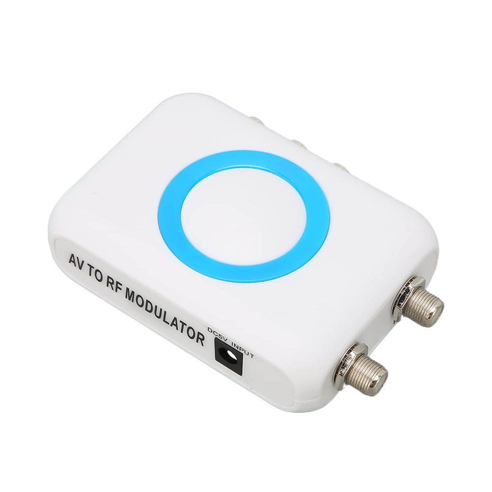Zunate M65A NTSC Digital RF Modulator, R CA to RF Coaxial Converter, Professional HD VHF Demodulator Converter for CATV System, F Female Connector