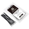 Metal Zip Ties Black 100pcs Stainless Steel Epoxy Coated Locking Cable Heavy Duty Exhaust Wrap Multi Purpose Binding for machinery, vehicles, farms, cables, pipes,Fence view 1