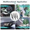 Metal Zip Ties Black 100pcs Stainless Steel Epoxy Coated Locking Cable Heavy Duty Exhaust Wrap Multi Purpose Binding for machinery, vehicles, farms, cables, pipes,Fence view 3