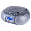 HANNLOMAX HX-309CD Portable CD/MP3 Boombox, AM/FM Radio, Bluetooth, USB Port for MP3 Playback, Aux-in, LCD Display, AC/DC Operated (Grey) view 1