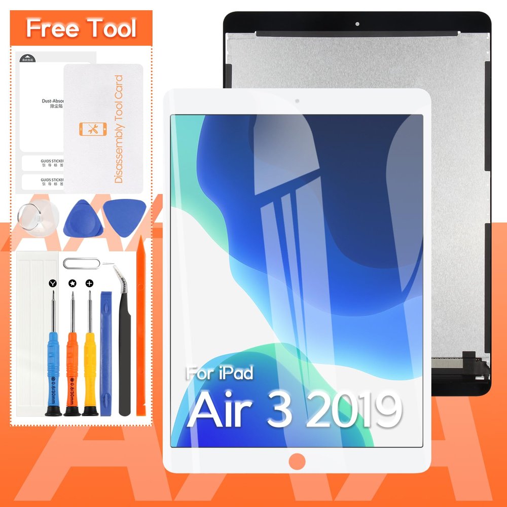 For iPad Air 3 2019 Screen replacement 10.5 inch for iPad Air 2019 A2153 A2123 A2154 A2152 LCD Display Digitizer Assembly With Screen Protector+Tools(White without HomeButton)