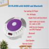 HANNLOMAX HX-330CD CD Player, FM Radio, Bluetooth, Alarm Clock, Red LED Display, USB Port for Charging and MP3 Playback, Aux-in, Remote Control Included, AC Operation only. (Purple) view 2